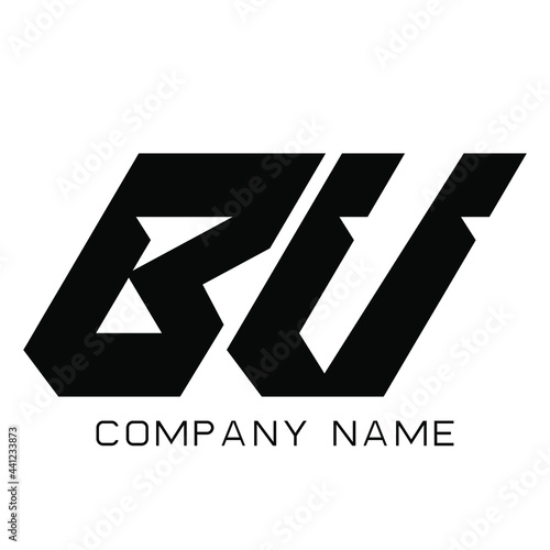 BV B V Letter Logo Design Template Vector. 