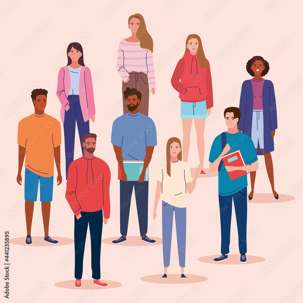 Obraz premium group of students