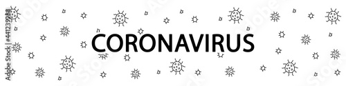 Coronavirus, Portada de virus covid-19 Concepto de pandemia. Ilustración vectorial