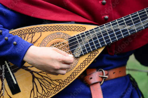 medieval instrument player photo