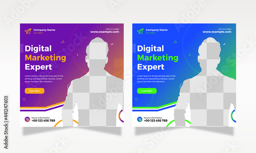 Digital Marketing Business Agency Social Media Banner Template

• Easy to edit.
• RGB color mode.
• 5X5 inch dimension
• Free Font
• Place your own photo, image, or banding	