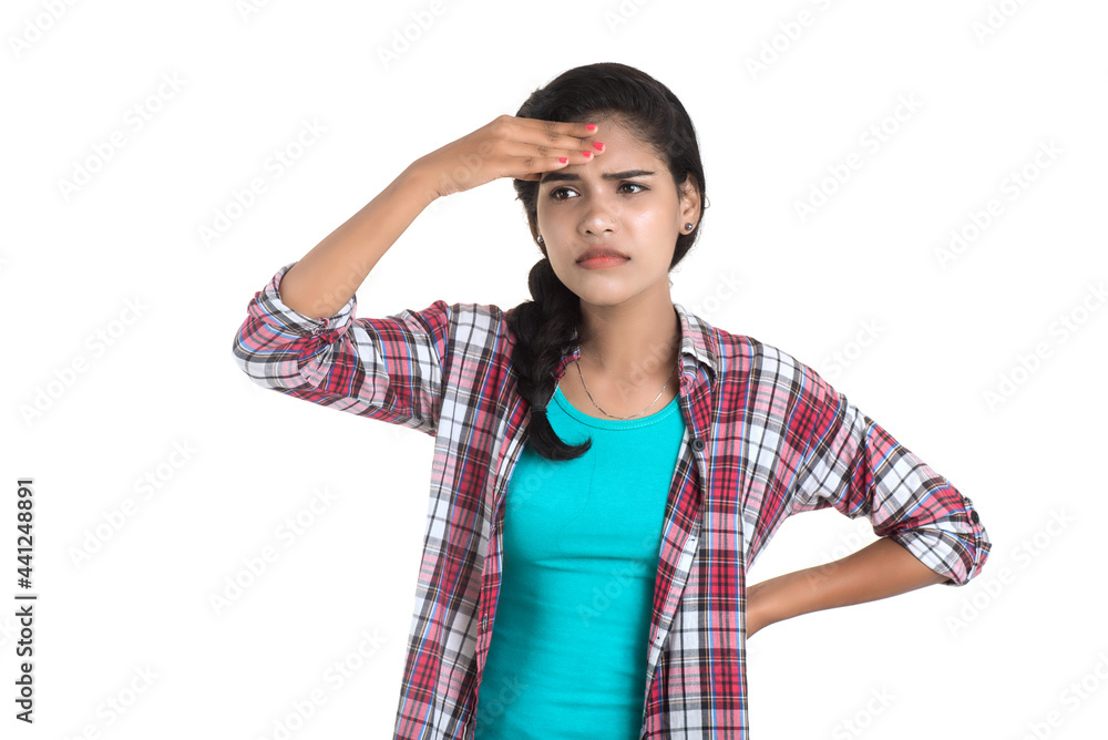 Young Sick woman blowing her nose. Allergic rhinitis. Has fever. Young woman with cold Young Sick woman blowing her nose. Allergic rhinitis. Has fever. Young woman with cold