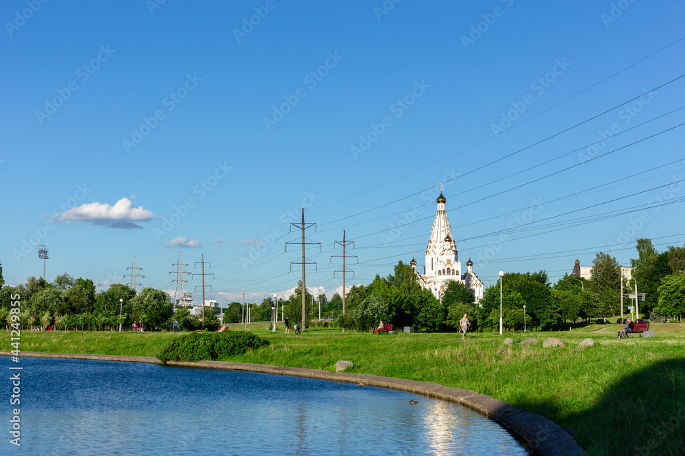 Minsk, Belarus - 07 09 2020: Temple-memorial in honor of All Saints. Orthodox church.