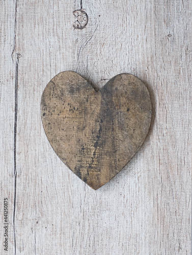 Rustic Wooden Heart With Copy Space