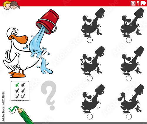 shadows game with water off a ducks back saying cartoon