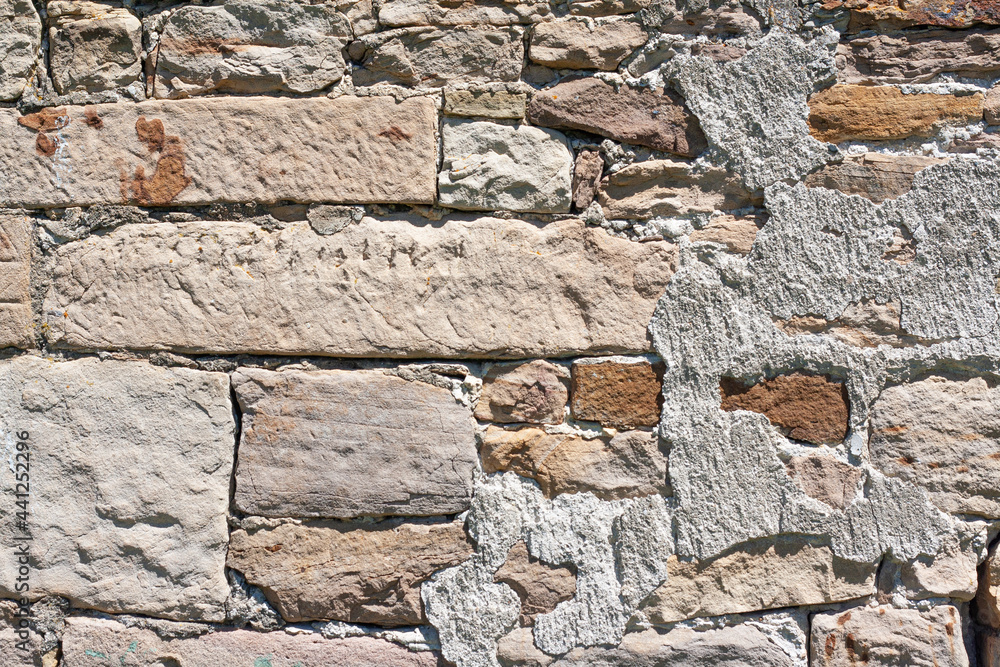 Masonry walls of the old building Masonry walls of the old building