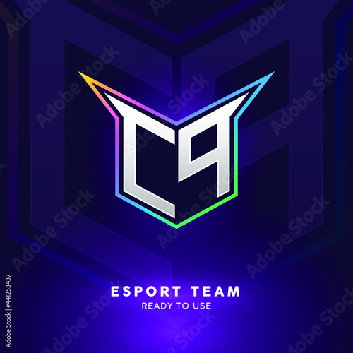 Initial CQ logo design with strong shape, Logo for game, esport, initial gaming, community or business.