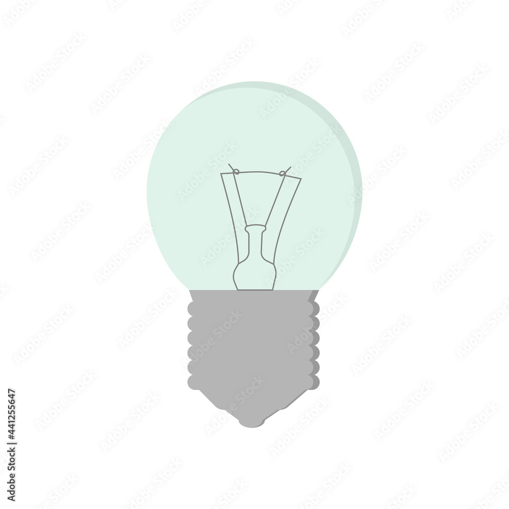 light bulb in flat style, lighting fixture or brainstorming concept light bulb in flat style, lighting fixture or brainstorming concept