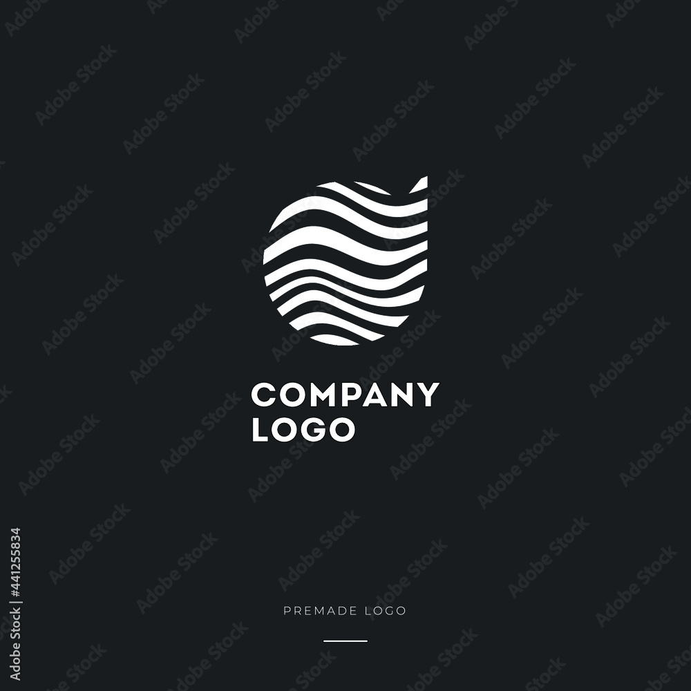 Obraz premium Black and White Zebra chat baloon Logo Design. Creative vector illustration with lines.