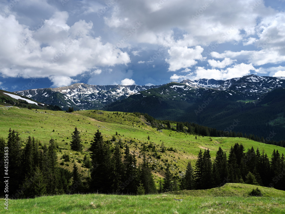 Beautiful mountain landscape of Parang Mountains in Romania, Europe