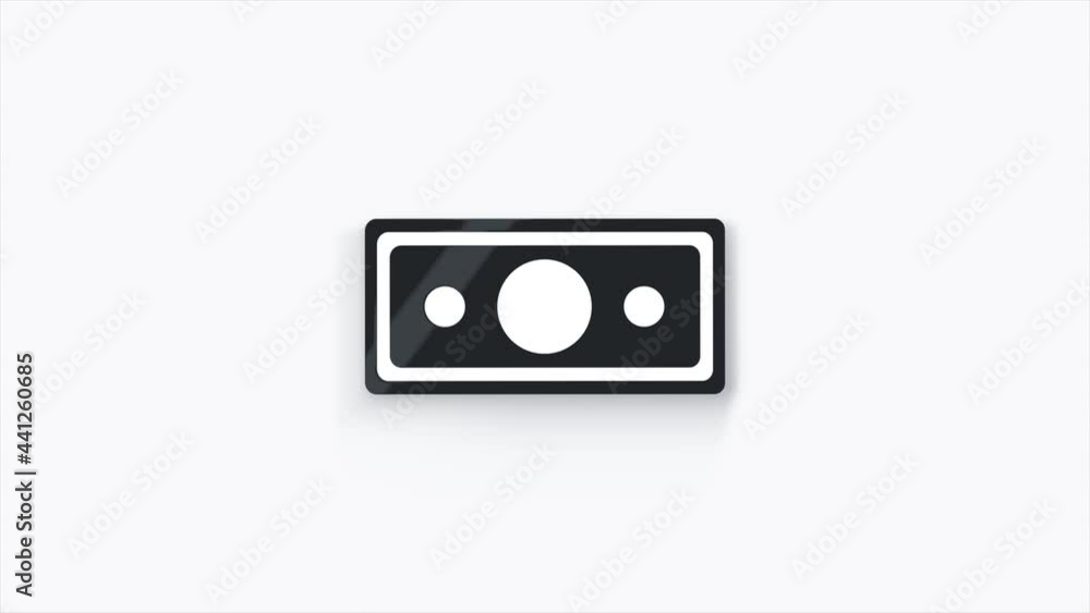 Banknote dollar 3d icon isolated on white background. Banking currency sign. Cash symbol. Banknote dollar 3d icon isolated on white background. Banking currency sign. Cash symbol.