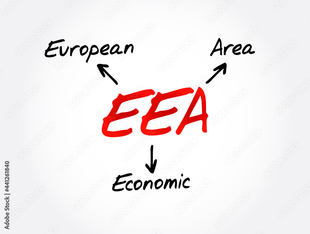 Fototapeta premium EEA - European Economic Area acronym, business concept background
