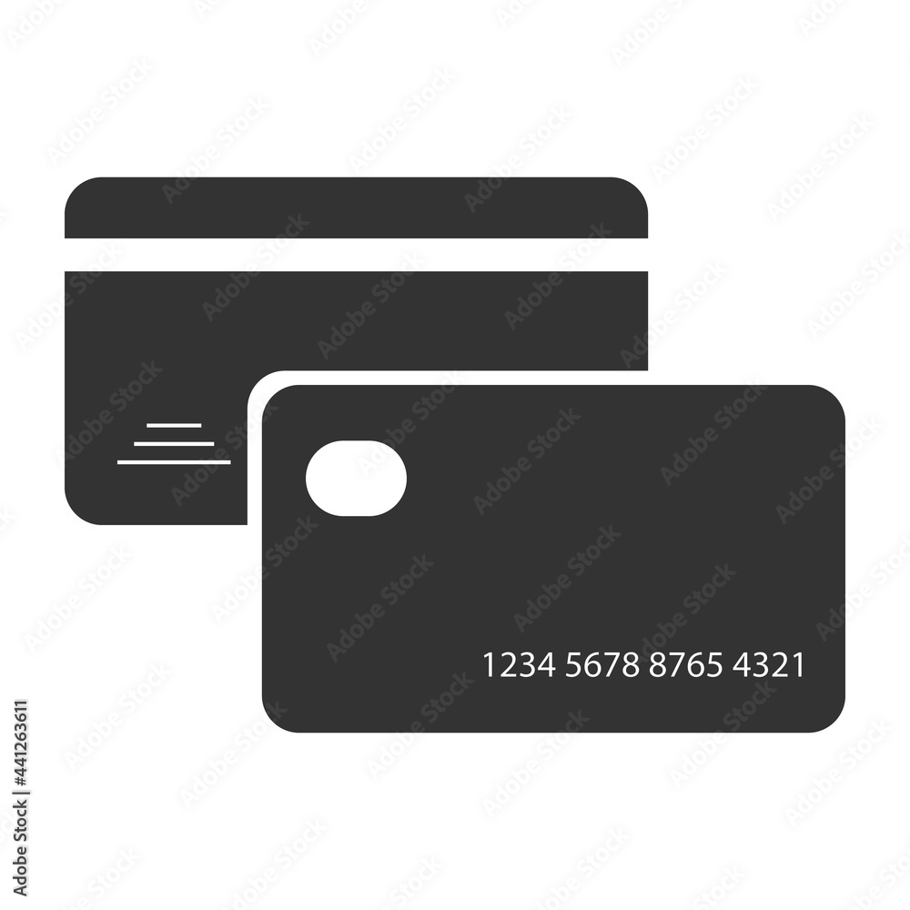 Flat design credit cards vector illustration on white background. Online credit card for stores and shopping. Flat design credit cards vector illustration on white background. Online credit card for stores and shopping.