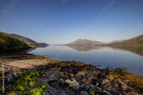 Views of Loch Linnhe near Fort William in the Scottish Highlands, UK