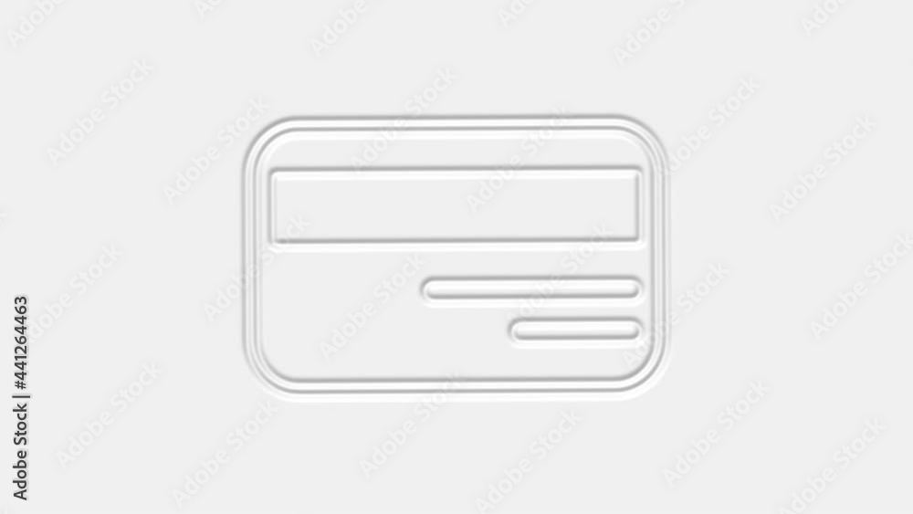 Credit card neomorphism icon isolated on white background. Online payment. Cash withdrawal. Credit card neomorphism icon isolated on white background. Online payment. Cash withdrawal.