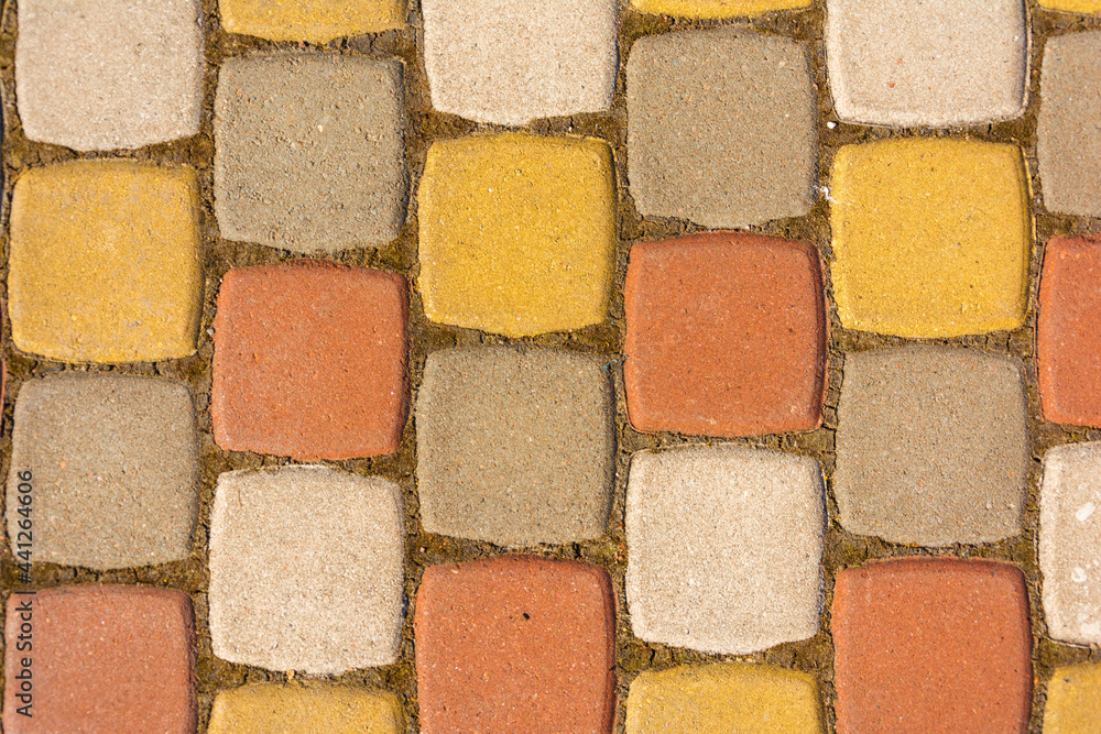 road tile background, abstract background, pavement close-up, paved area