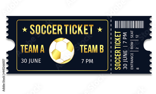 Soccer ticket template 