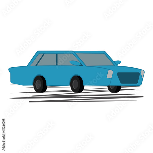 Isolated car icon automobile transport