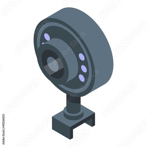 Web camera icon isometric vector. Computer video camera. Social media mobile camera