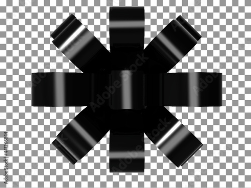 moño negro png 