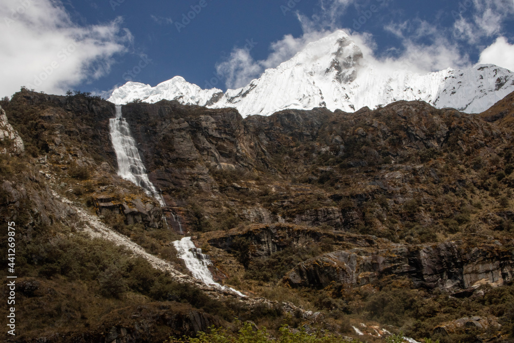 Peruvian landscape with snow