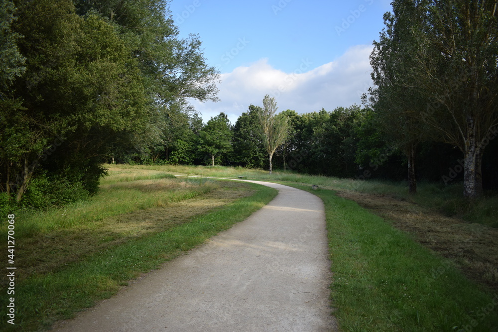 Angle de chemin dans un parc