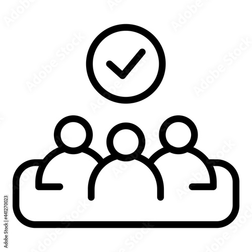 Narrow market workgroup icon. Outline Narrow market workgroup vector icon for web design isolated on white background