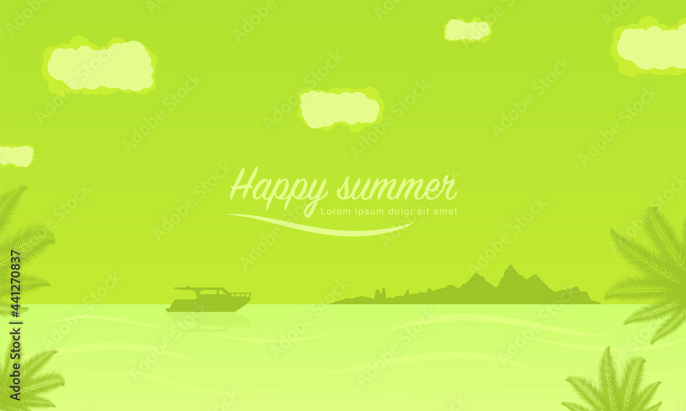 Summer holidays tropical background.