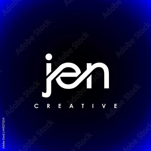 JEN Letter Initial Logo Design Template Vector Illustration