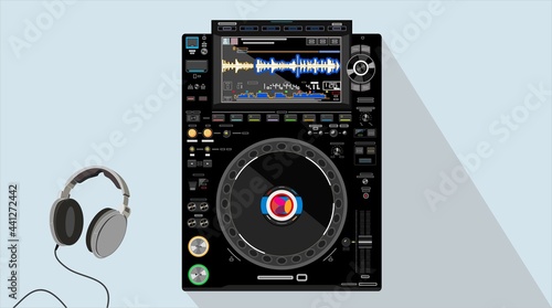 Slika na platnu Musical DJ CD-player