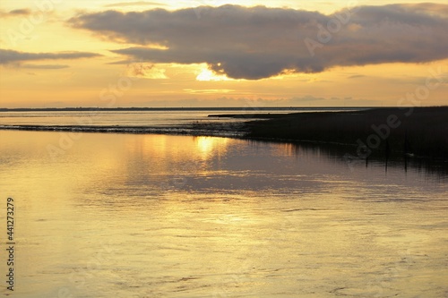Sunset at the ocean, Denmark
