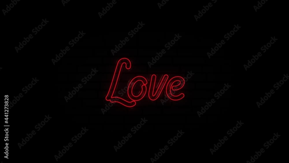 Love. Valentines day. Wedding. Neon text. Modern trend design, night neon signboard, night bright advertising, light banner, light art. 4k Love. Valentines day. Wedding. Neon text. Modern trend design, night neon signboard, night bright advertising, light banner, light art. 4k