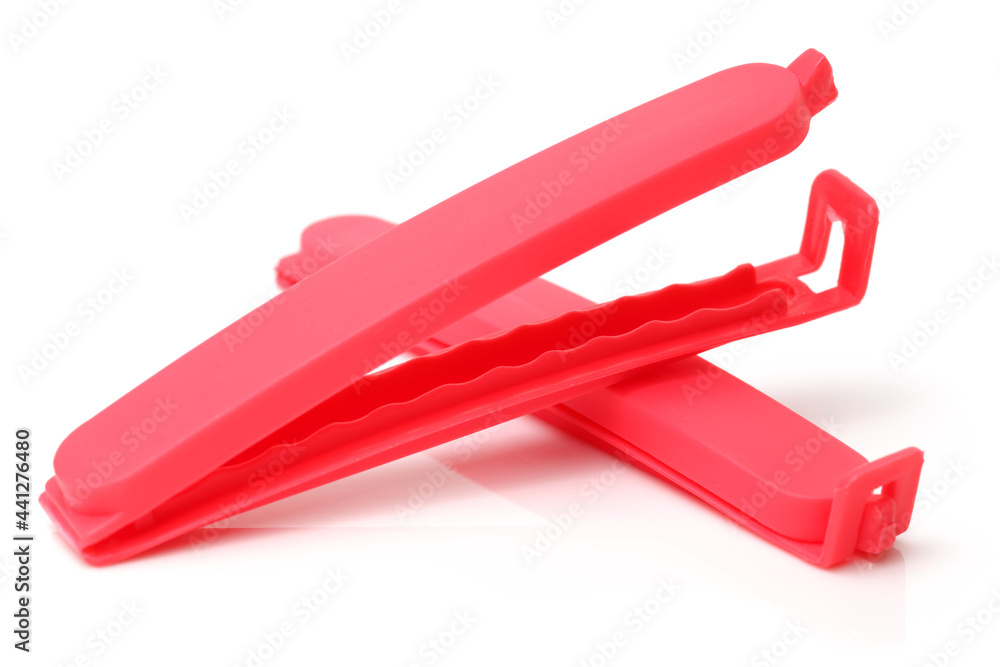 plastic food bag clip on white background plastic food bag clip on white background