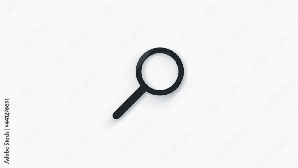 Search line 3d icon, motion graphic animation with magnifying glass. Search line 3d icon, motion graphic animation with magnifying glass.