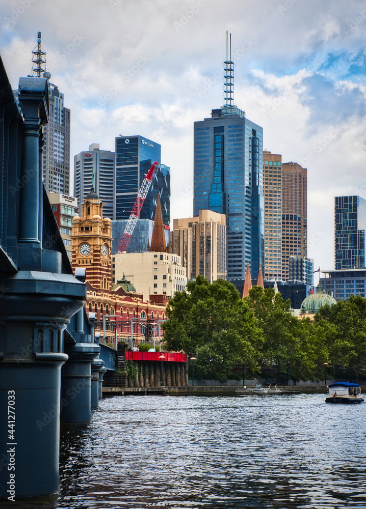 Naklejka premium city skyline of Melbourne 