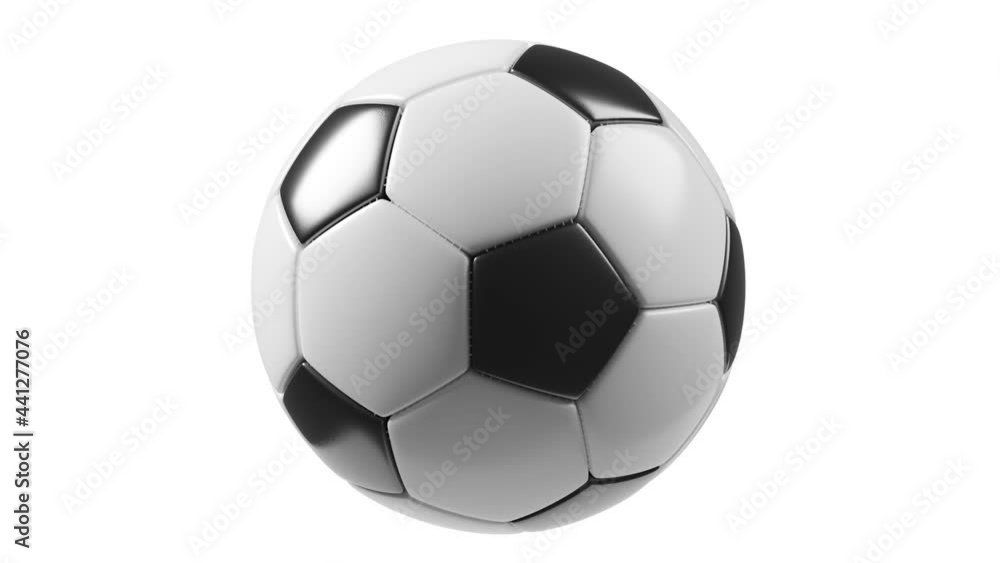Realistic soccer ball. Soccer concept. 3d looping animation Realistic soccer ball. Soccer concept. 3d looping animation
