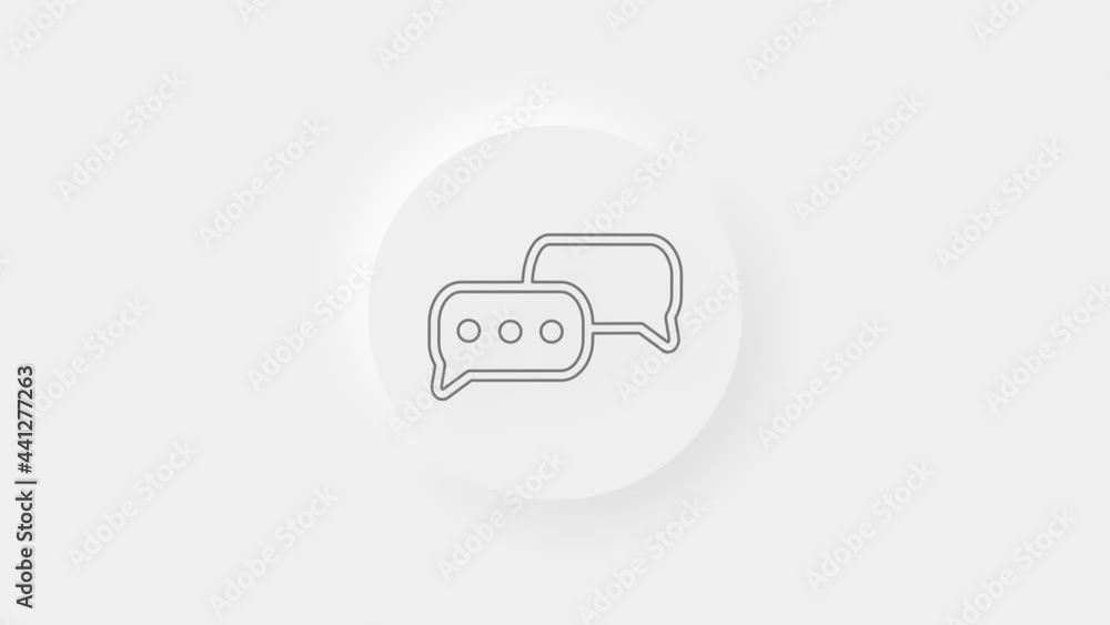 Speech bubble chat icon isolated on white background. Message icon. Communication or comment chat symbol. 4K Speech bubble chat icon isolated on white background. Message icon. Communication or comment chat symbol. 4K
