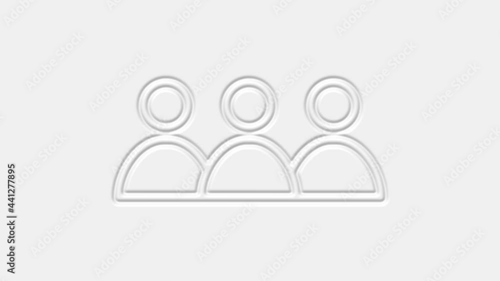 Three people icon video animation. General Lightweight animation with white background. 4k Three people icon video animation. General Lightweight animation with white background. 4k
