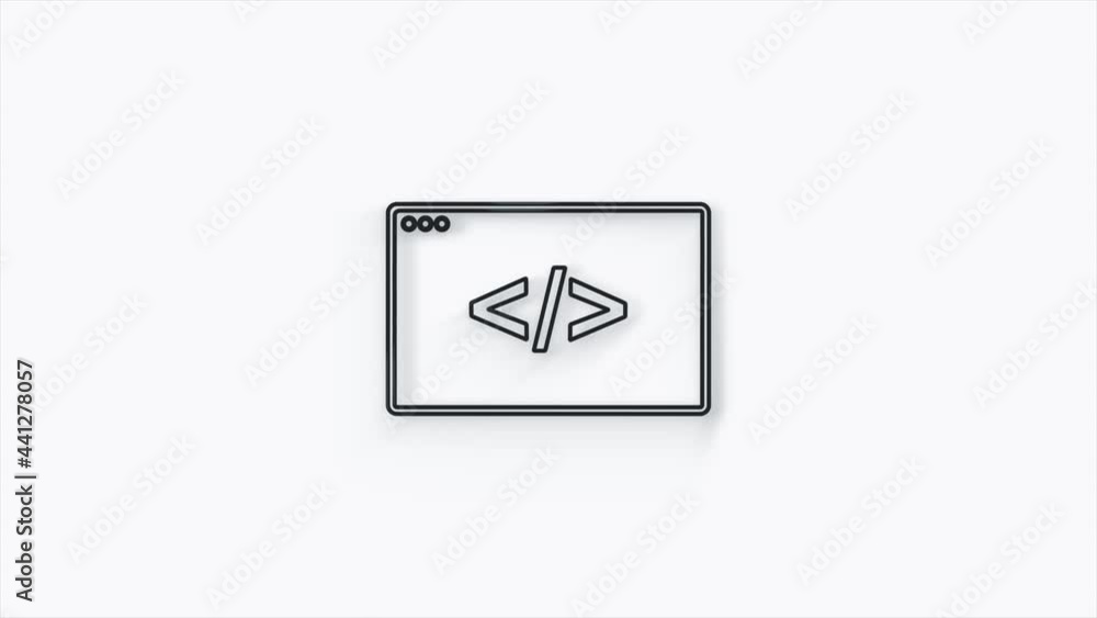 Web design and front end development 3d icon isolated on white background. 4K Web design and front end development 3d icon isolated on white background. 4K