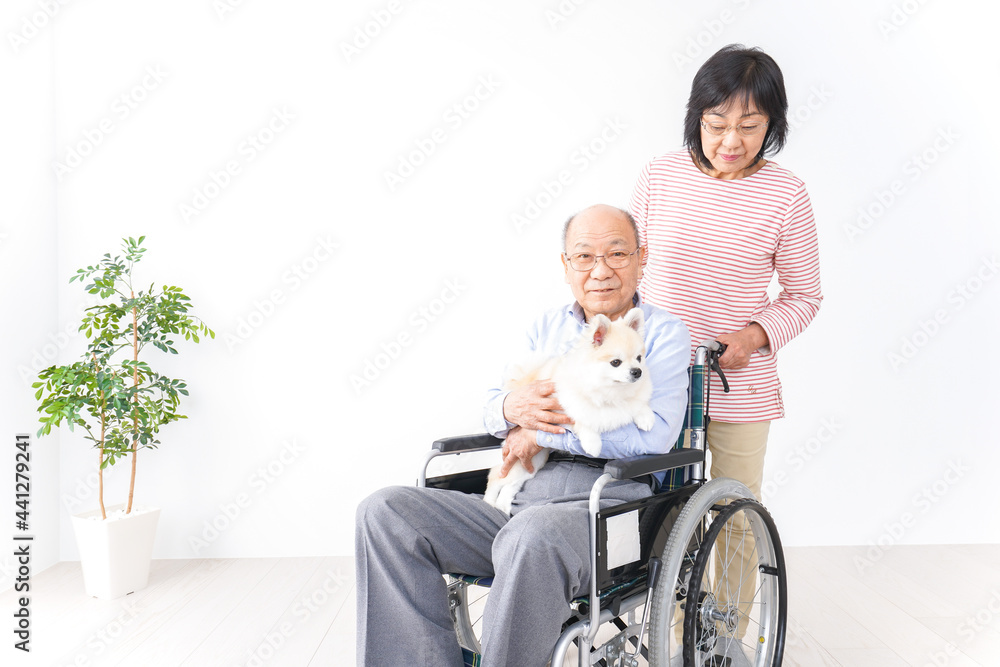 介護をする高齢の夫婦 介護をする高齢の夫婦