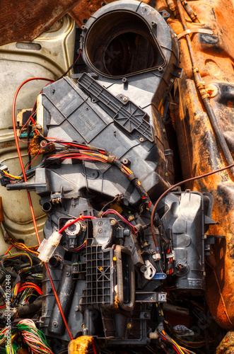 Iron scrap car texture rust