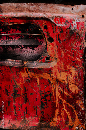 Iron scrap car texture rust