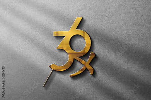 36x Gold Logo With Mockup photo