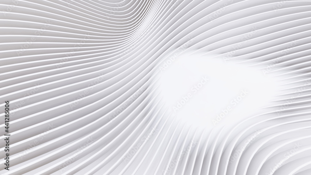 Abstract Curved Shapes. White Circular Background. Abstract Curved Shapes. White Circular Background.