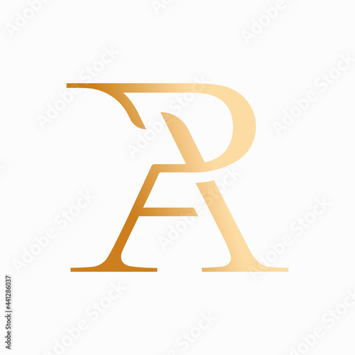 RA logo with classic modern style for personal brand, wedding monogram, etc.