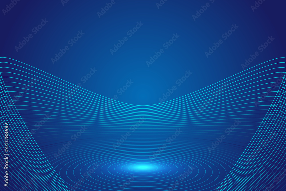 3D technology sense space sense booth is composed of blue lines. 3D technology sense space sense booth is composed of blue lines.