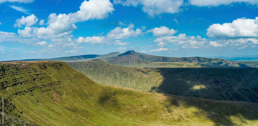 View on Pen y Fan and Cribyn, Brecon Beacons National Park, Wales, England
