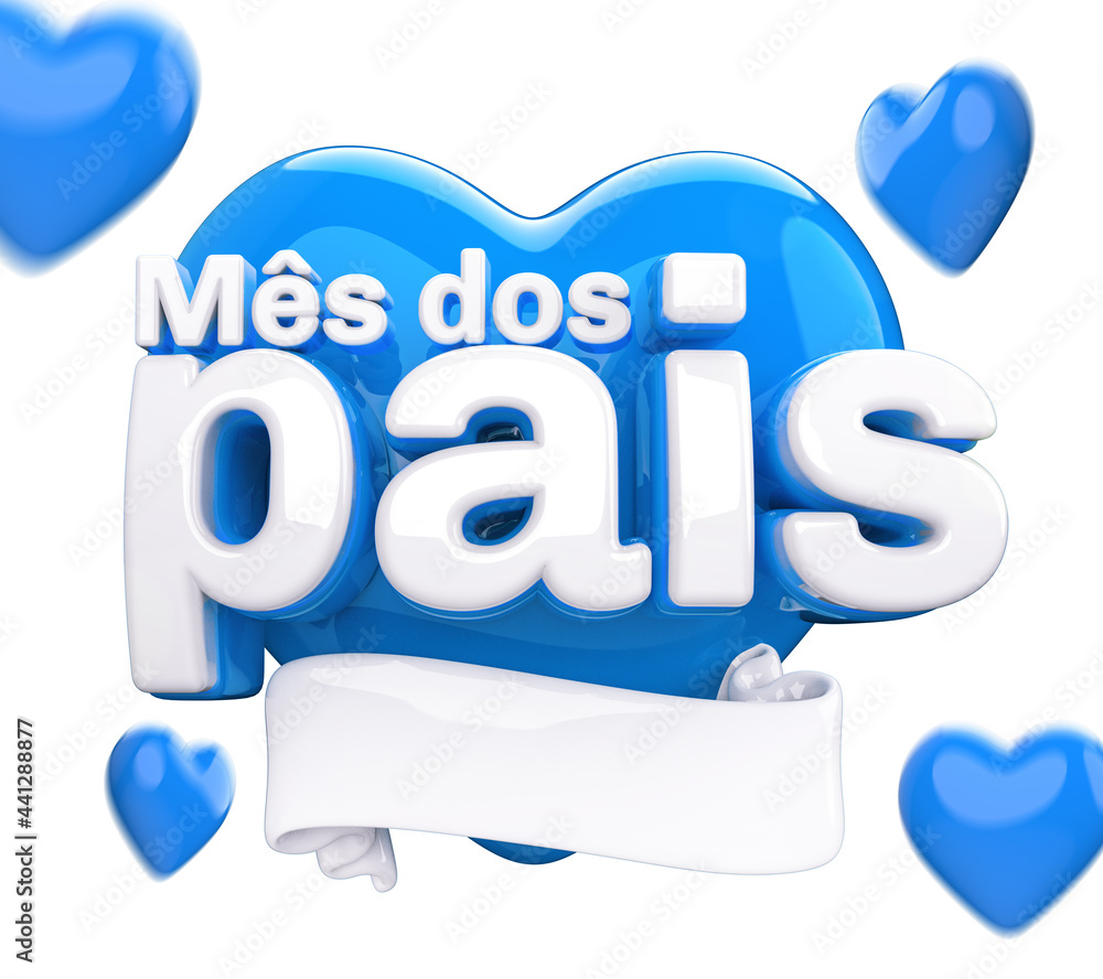 MÊS DOS PAIS SELO 3D, AZUL COM CORAÇÕES, DATA COMEMORATIVA, VENDA COMERCIO, DIA DOS PAIS EM MÊS DOS PAIS SELO 3D, AZUL COM CORAÇÕES, DATA COMEMORATIVA, VENDA COMERCIO, DIA DOS PAIS EM