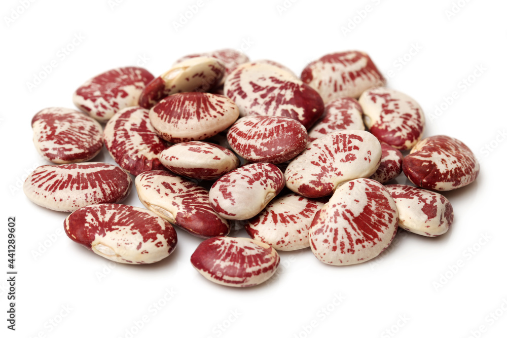 Dry beans on white background Dry beans on white background