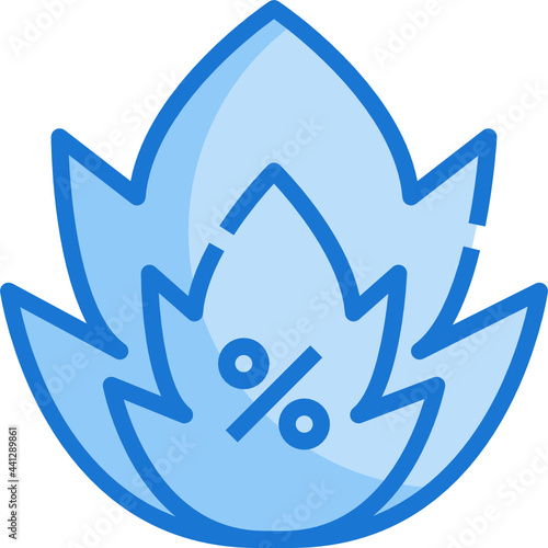 hot deal blue line icon